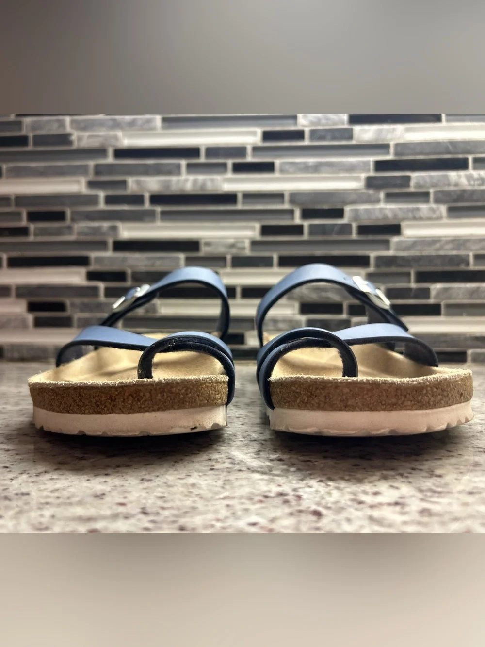 Birkenstock Mayari Blue Strappy Sandals with Buckle size 6(37)